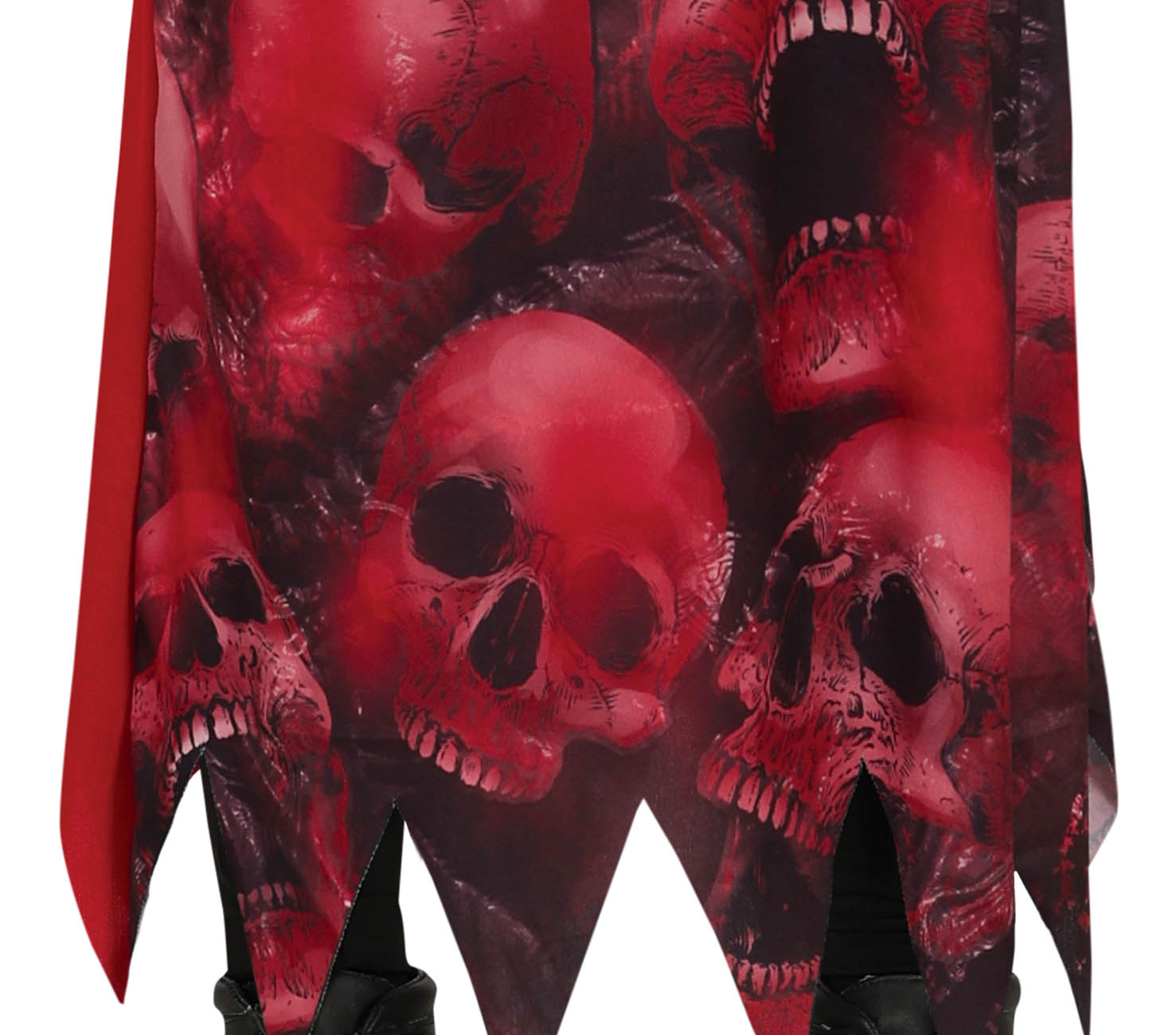 GP78136 – Halloween Dämonen Kostüm Kapuzenumhang – Größe: 110/116, 128/134, 140/146 – Farbe: Rot