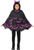 GP78149 – Tiere Halloween Fledermaus Umhang Kinderkostüm – Größe: 128/134 – Farbe: Schwarz / Lila