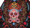 GP78150 – Totenkopf Poncho Halloween Bunter – Größe: 128/134 – Farbe: Schwarz