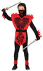 GP78154 – Ninja Kämpfer Kostüm Halloween Samurai – Größe: 98/104 – Farbe: Schwarz