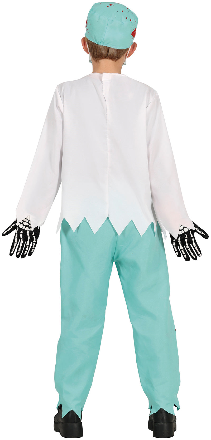 GP78158 – Zombie Arzt Skelett Halloween Kostüm – Größe: 98/104 – Farbe: Blau, Ansicht 2