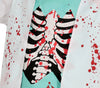 GP78158 – Zombie Arzt Skelett Halloween Kostüm – Größe: 110/116 – Farbe: Blau