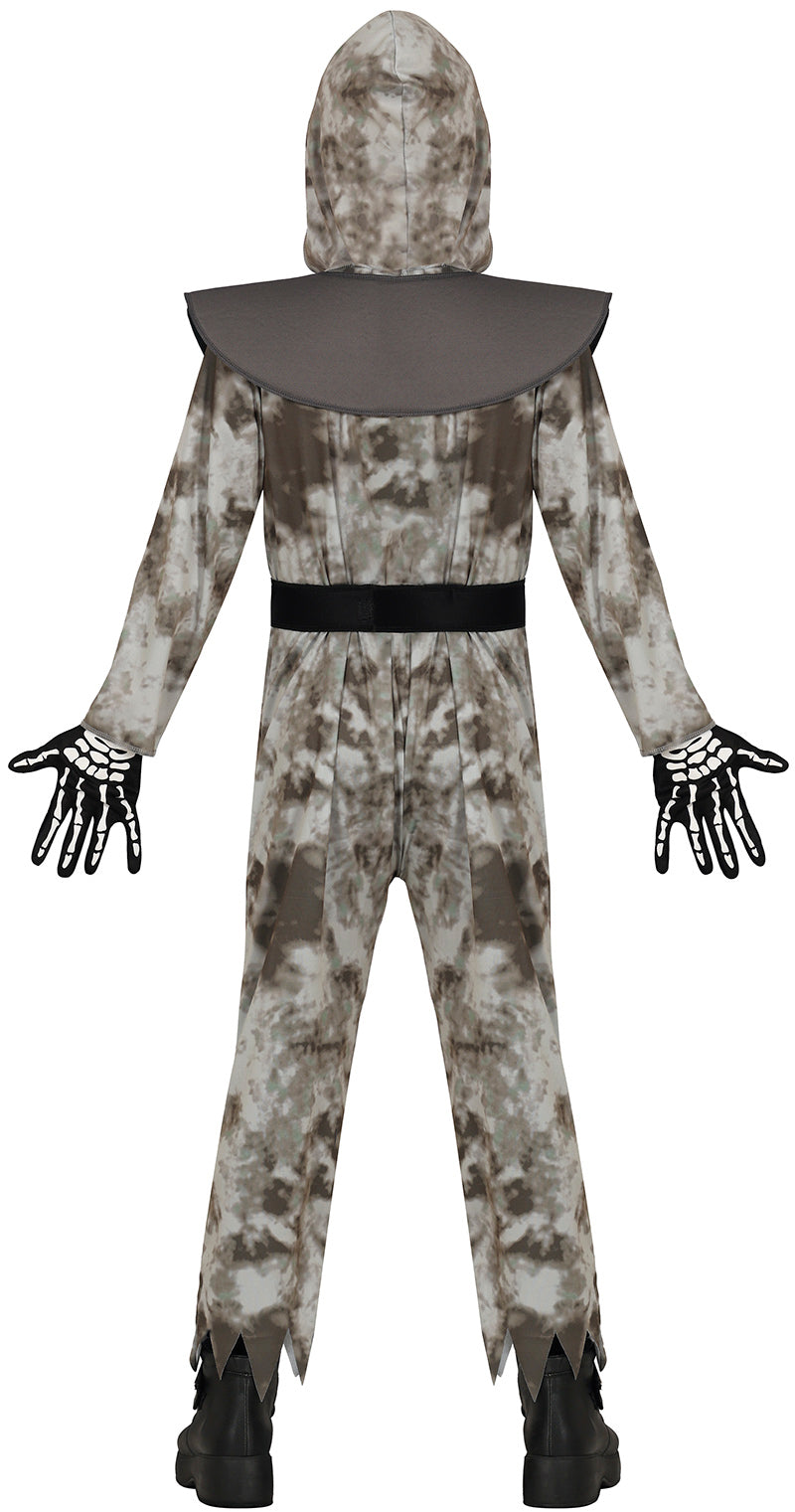 GP78162 – Geisterkrieger Ninja Schatten Skelett Phantom – Größe: 98/104 – Farbe: Grau
