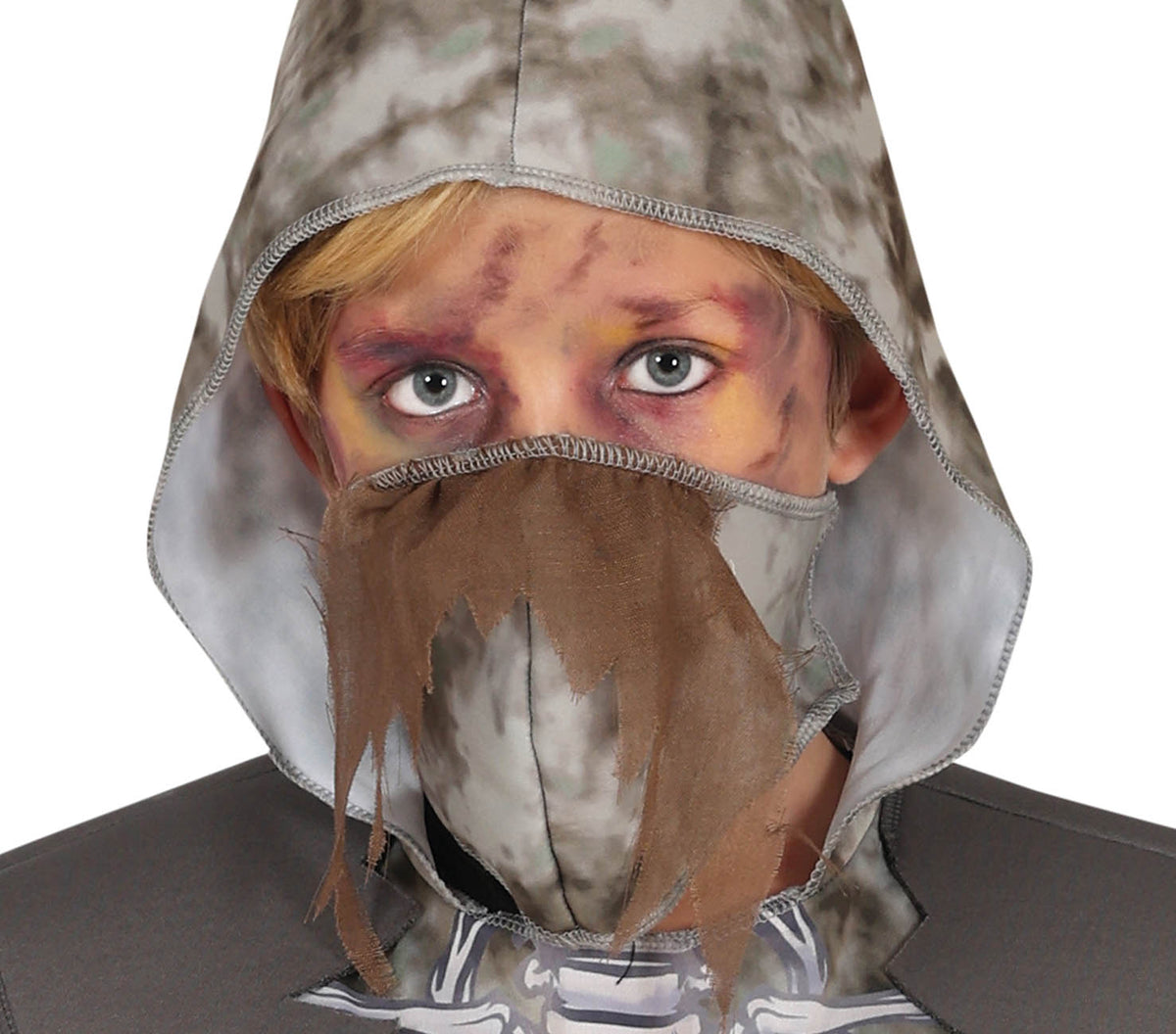 GP78162 – Geisterkrieger Ninja Schatten Skelett Phantom – Größe: 110/116 – Farbe: Grau