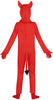 GP78184 – Dämon Kostüm Rot Schwarz Kapuze – Größe: 98/104, 110/116, 128/134, 140/146 – Farbe: Rot