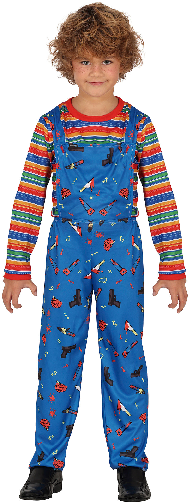 GP78204 – Puppe Horror Halloween Kostüm Kinder Outfit – Größe: 98/104 – Farbe: Blau