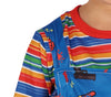GP78204 – Puppe Horror Halloween Kostüm Kinder Outfit – Größe: 128/134 – Farbe: Blau