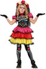 GP78228 – Skelett Halloween Kostüm Blumenhaarband – Größe: 98/104, 110/116, 128/134, 140/146 – Farbe: Mehrfarbig