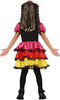 GP78228 – Skelett Halloween Kostüm Blumenhaarband – Größe: 98/104, 110/116, 128/134, 140/146 – Farbe: Mehrfarbig