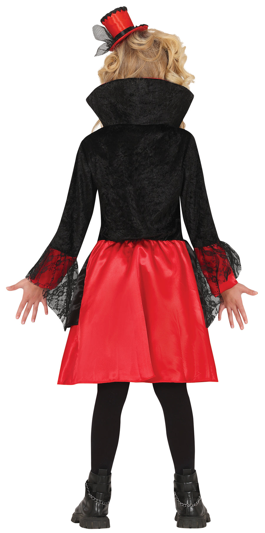 GP78249 – Vampir Halloween Kostüm Kinder – Größe: 98/104, 110/116, 128/134, 140/146 – Farbe: Rot, Ansicht 2