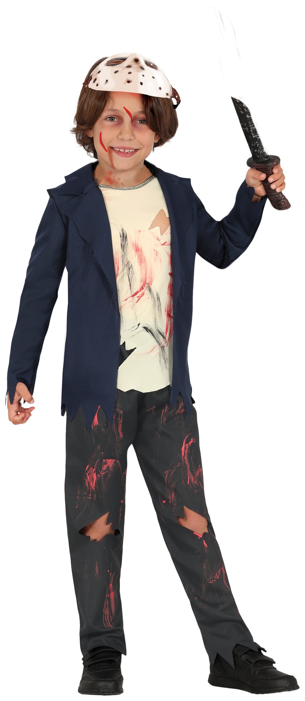 GP78264 – Halloween Film Maskierte Figur Grusel – Größe: 110/116, 128/134, 140/146 – Farbe: Blau
