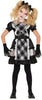 GP78271 – Halloween Porzellanpuppe Kostüm Gruselige – Größe: 98/104, 110/116, 128/134, 140/146 – Farbe: Schwarz