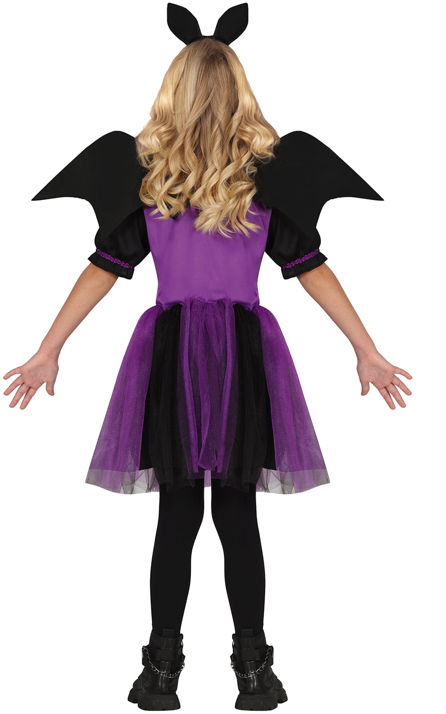 GP78275 – Fledermaus Halloween Kostüm Lila Flügel – Größe: 98/104, 110/116, 128/134, 140/146 – Farbe: Lila, Ansicht 2