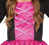 GP78282 – Märchenkönigin Kleid Pink Schwarz – Größe: 98/104, 110/116, 128/134, 140/146 – Farbe: Lila
