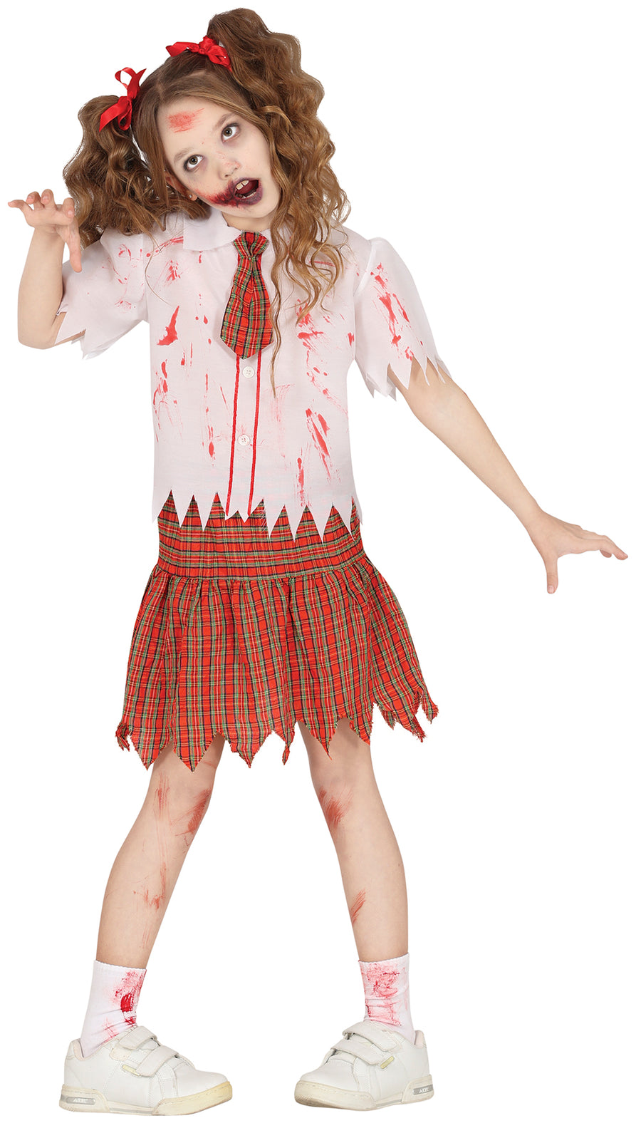 Zombie Schülerin Kostüm für Mädchen