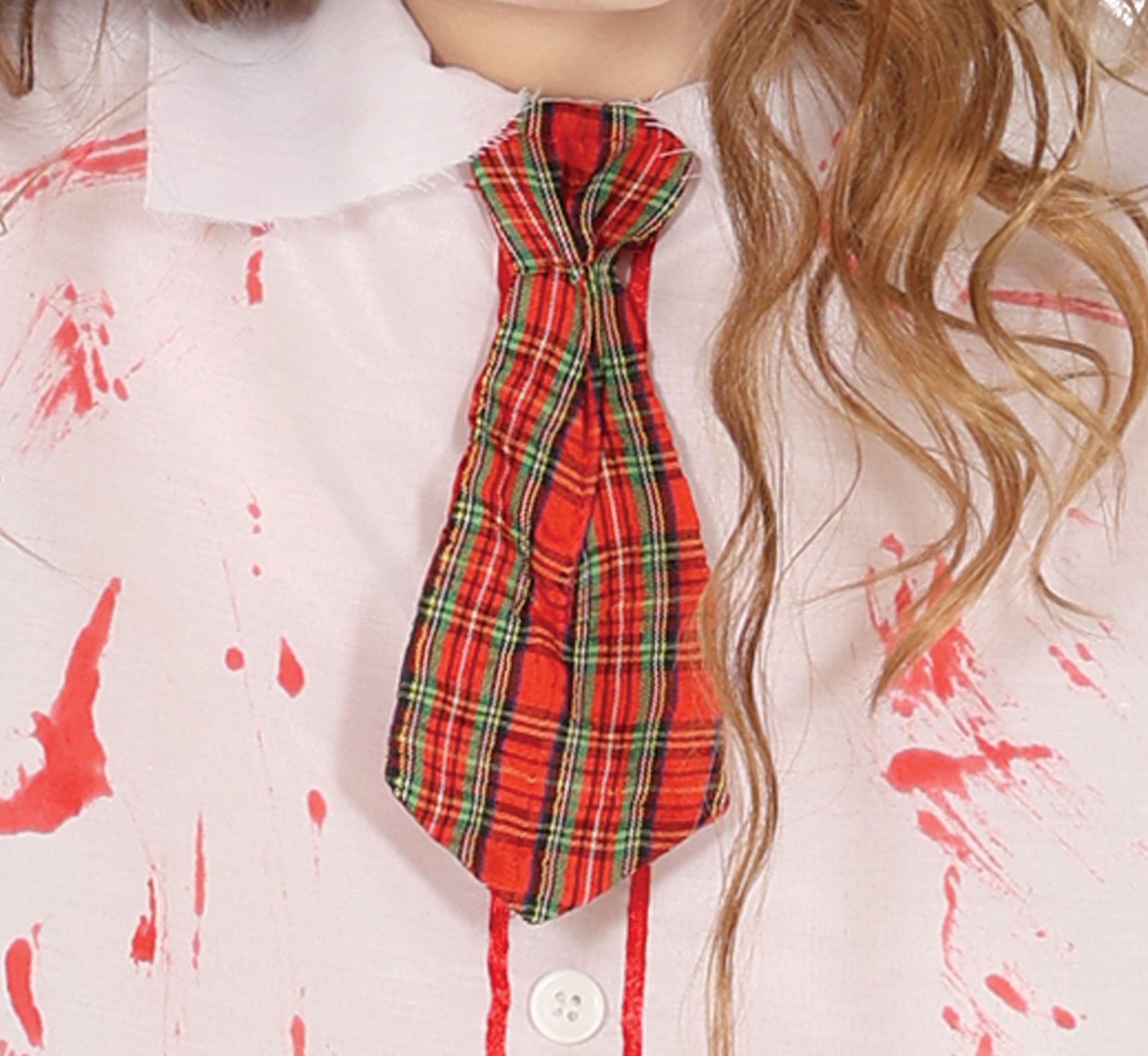 GP78286 – Zombie Halloween Schuloutfit Gruselig – Größe: 110/116, 128/134, 140/146 – Farbe: Weiß