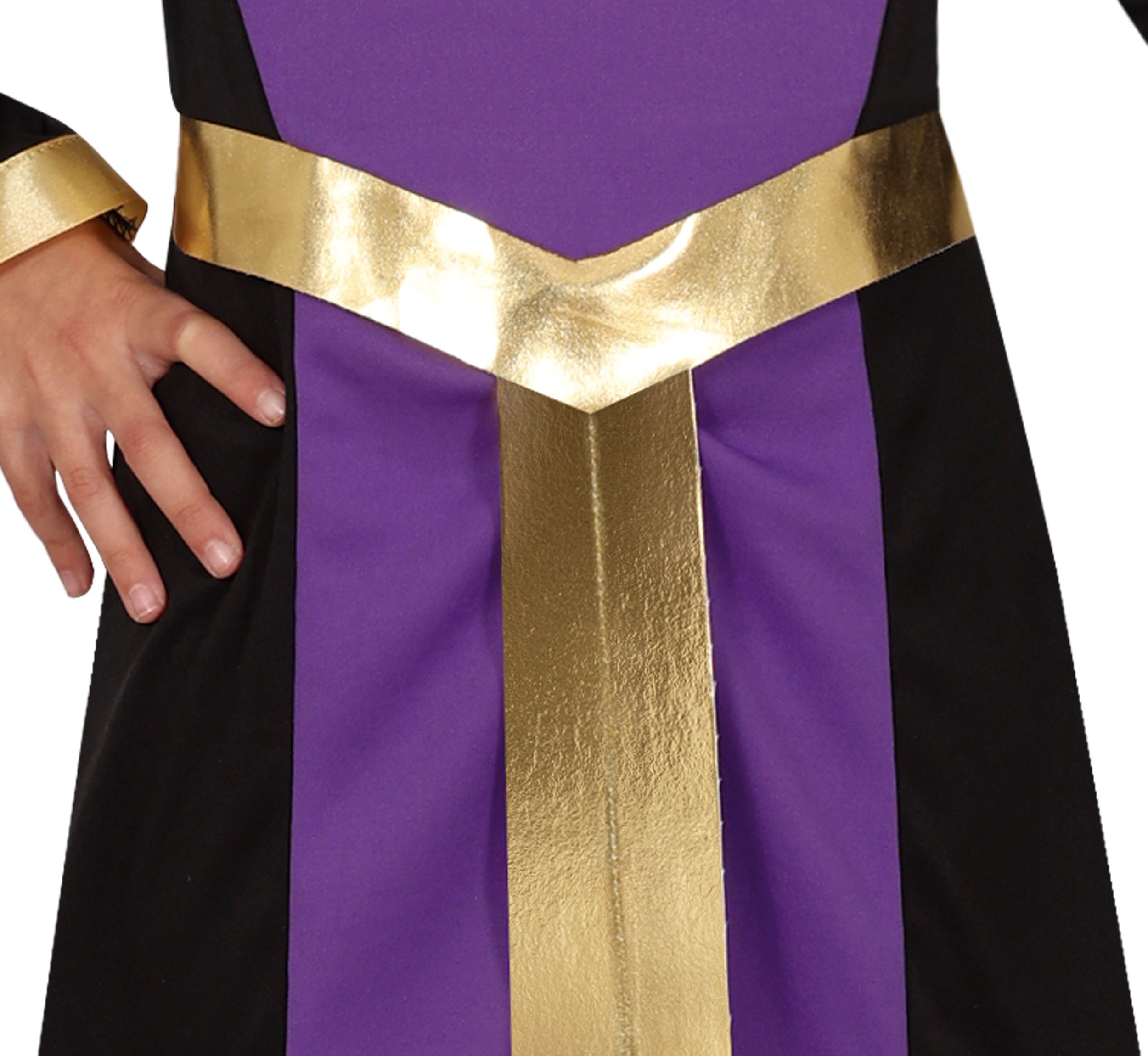 GP78296 – Märchenkönigin Halloween Kostüm Lila Gold – Größe: 98/104, 110/116, 128/134, 140/146 – Farbe: Lila