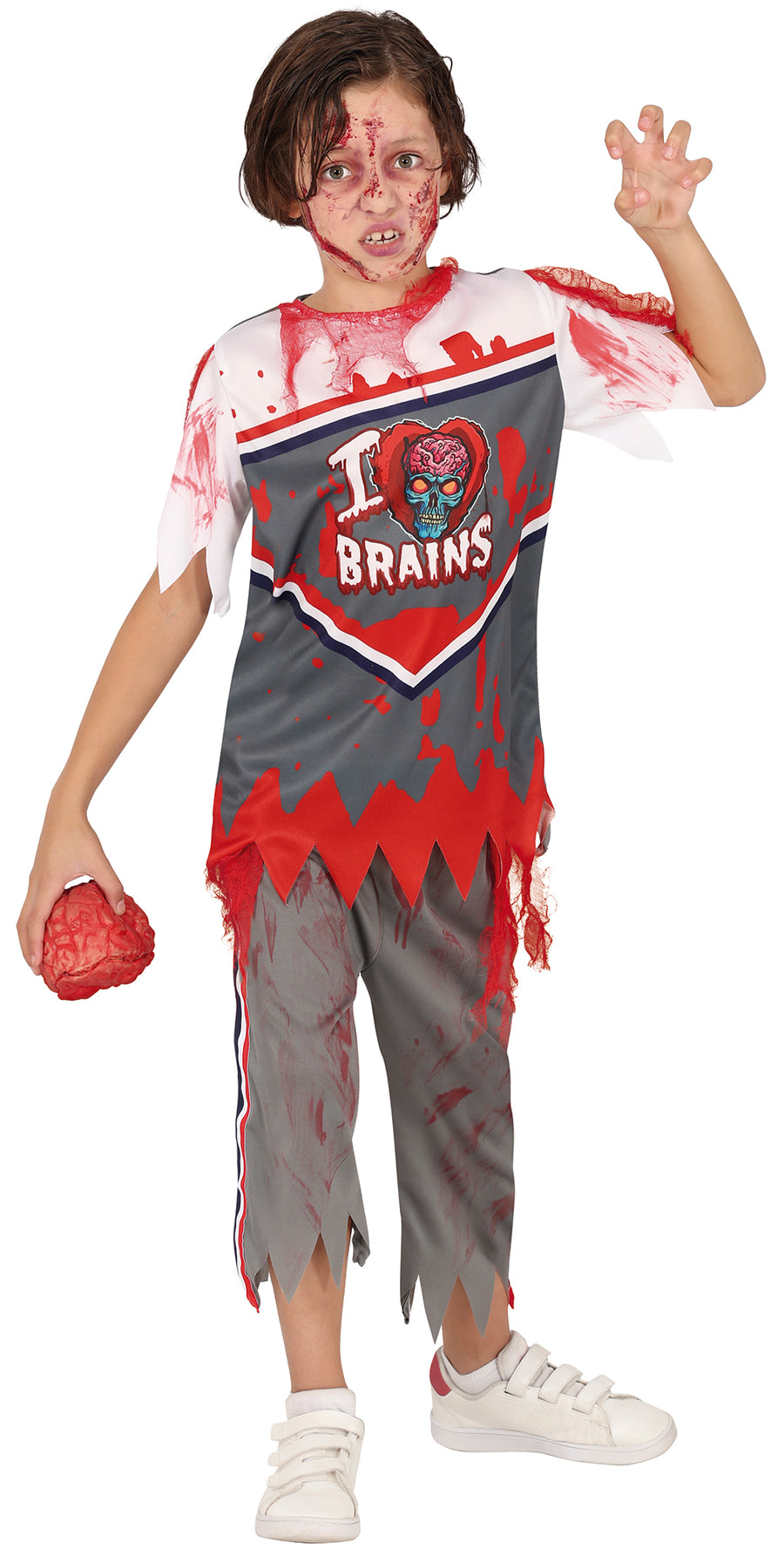 Zombie Halloween Kostüm Kinder Blutig Rot