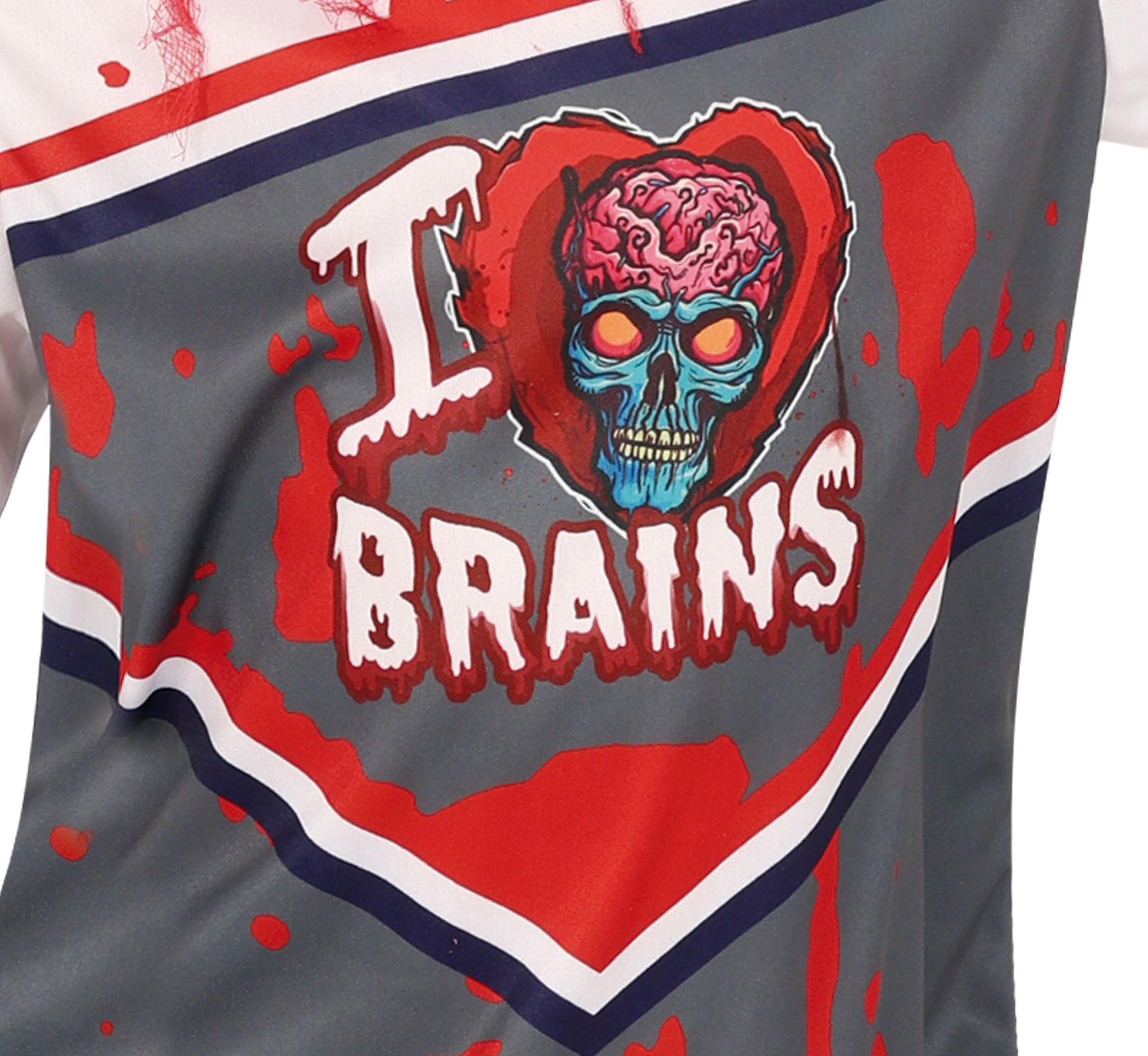 GP78307 – Zombie Halloween Kostüm Kinder Blutig Rot – Größe: 110/116, 128/134, 140/146 – Farbe: Grau