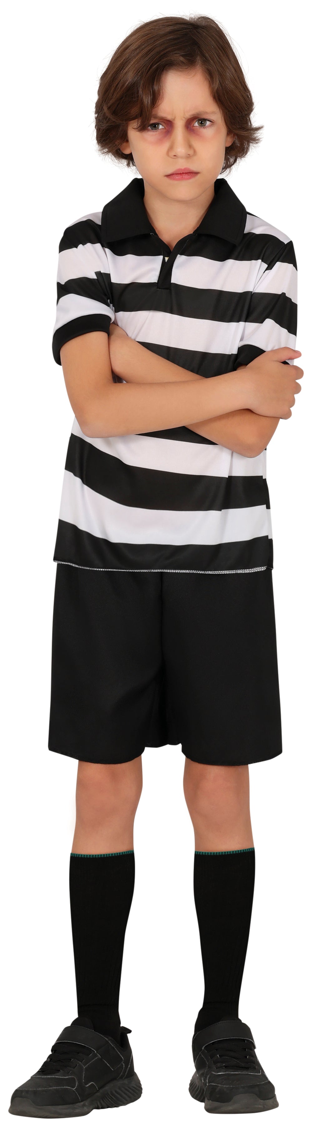 GP78310 – Film Kinder Kostüm Set Streifen Shirt – Größe: 110/116, 128/134, 140/146 – Farbe: Weiß