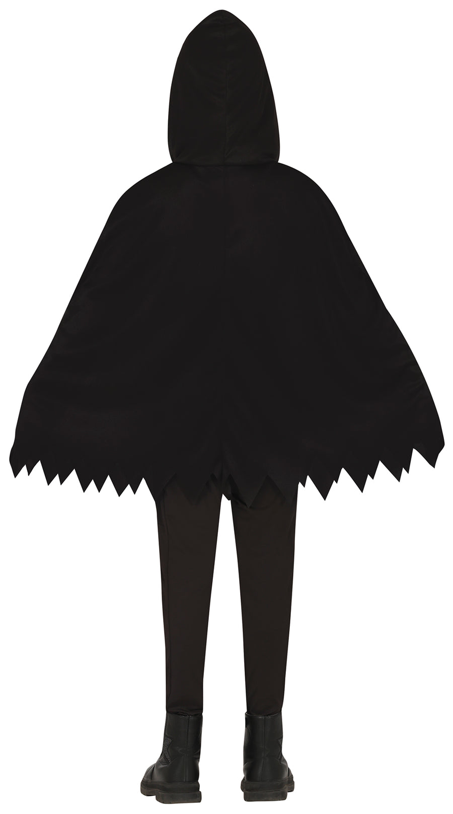 GP78316 – Skelett Poncho Grusel Kostüm – Größe: 128/134 – Farbe: Schwarz, Ansicht 2