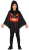 GP78317 – Halloween Kürbis Poncho Kapuze – Größe: 128/134 – Farbe: Schwarz