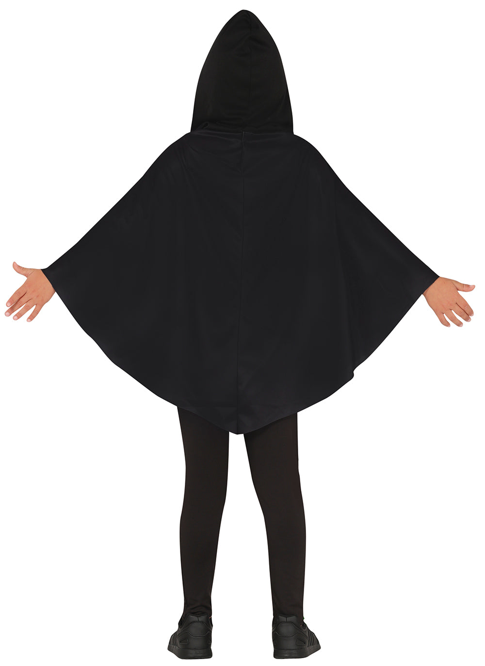 GP78317 – Halloween Kürbis Poncho Kapuze – Größe: 128/134 – Farbe: Schwarz