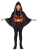 GP78317 – Halloween Kürbis Poncho Kapuze – Größe: 128/134 – Farbe: Schwarz