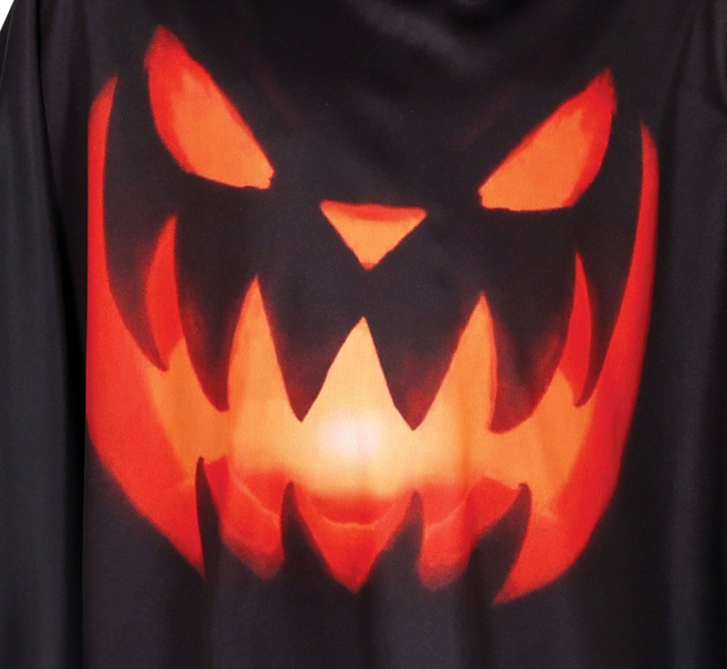 GP78317 – Halloween Kürbis Poncho Kapuze – Größe: 128/134 – Farbe: Schwarz