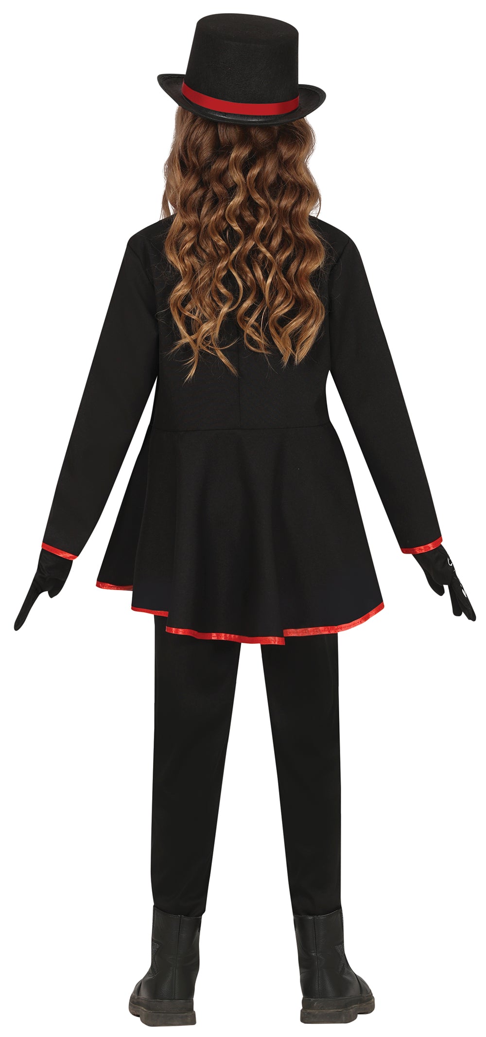 GP78319 – Skelett Halloween Kostüm Eleganter Zylinder – Größe: 98/104, 110/116, 128/134, 140/146 – Farbe: Schwarz