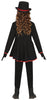 GP78319 – Skelett Halloween Kostüm Eleganter Zylinder – Größe: 98/104, 110/116, 128/134, 140/146 – Farbe: Schwarz