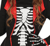GP78319 – Skelett Halloween Kostüm Eleganter Zylinder – Größe: 98/104, 110/116, 128/134, 140/146 – Farbe: Schwarz