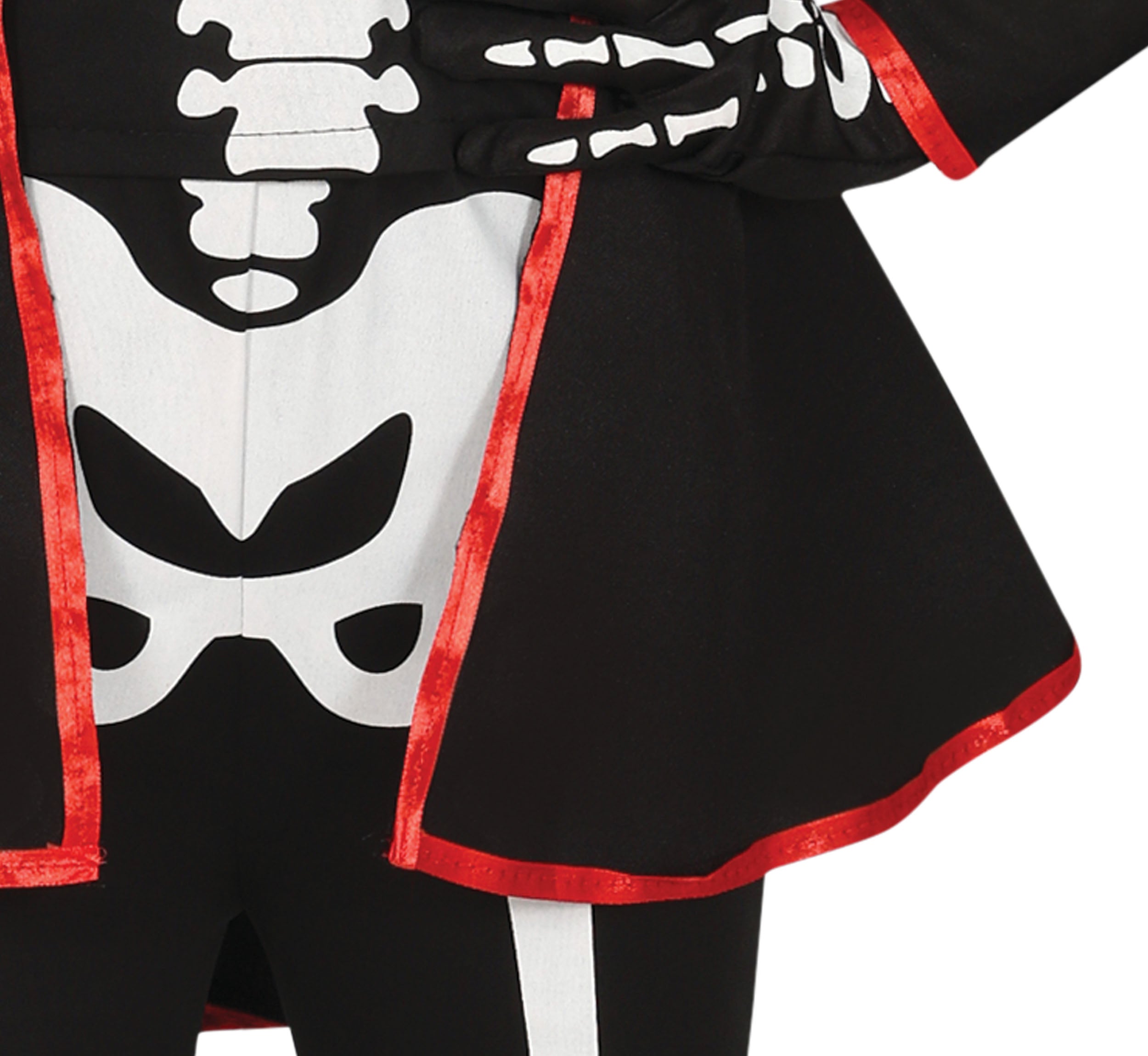 GP78319 – Skelett Halloween Kostüm Eleganter Zylinder – Größe: 98/104, 110/116, 128/134, 140/146 – Farbe: Schwarz