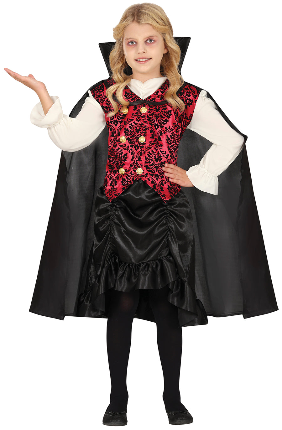 Vampirin Kostüm für Mädchen mit Umhang