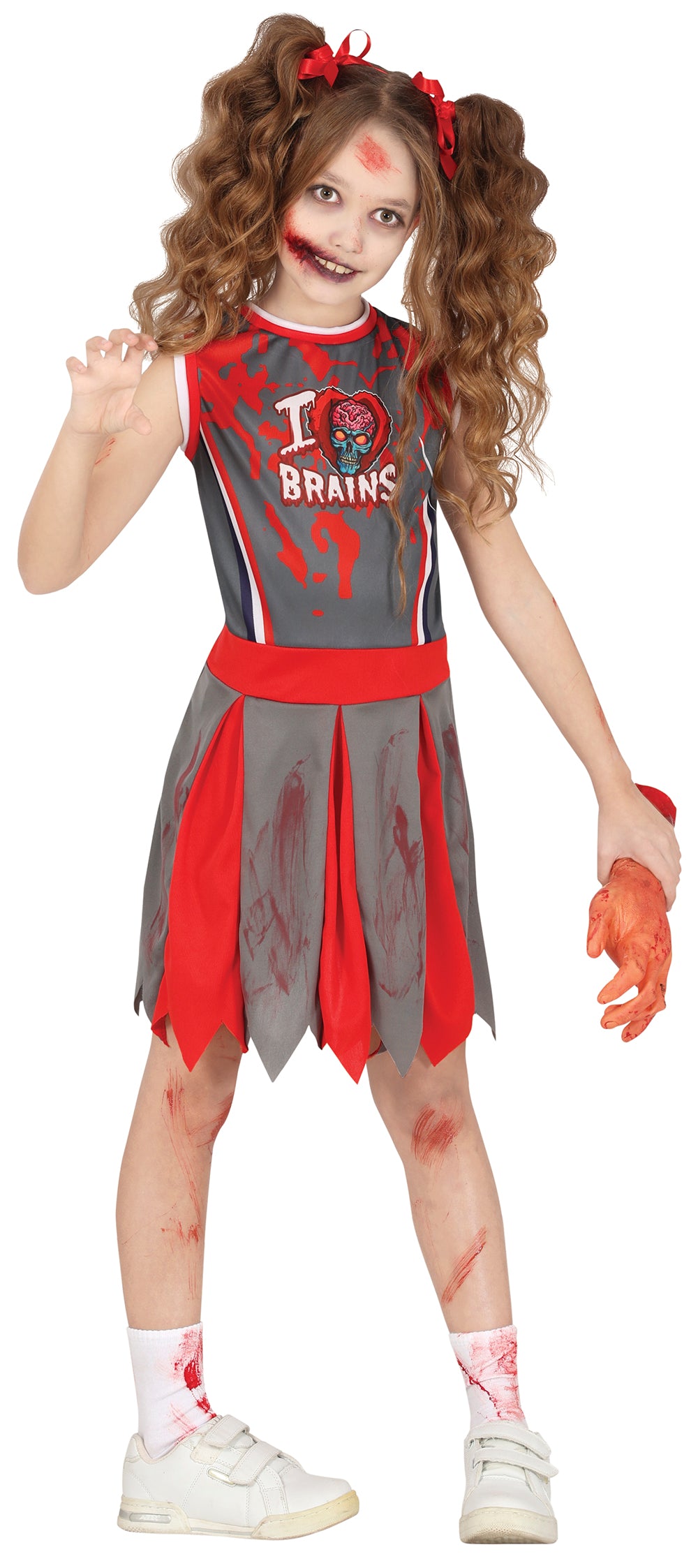 GP78351 – Zombie Sport Halloween Kostüm Grusel – Größe: 110/116, 128/134, 140/146 – Farbe: Grau
