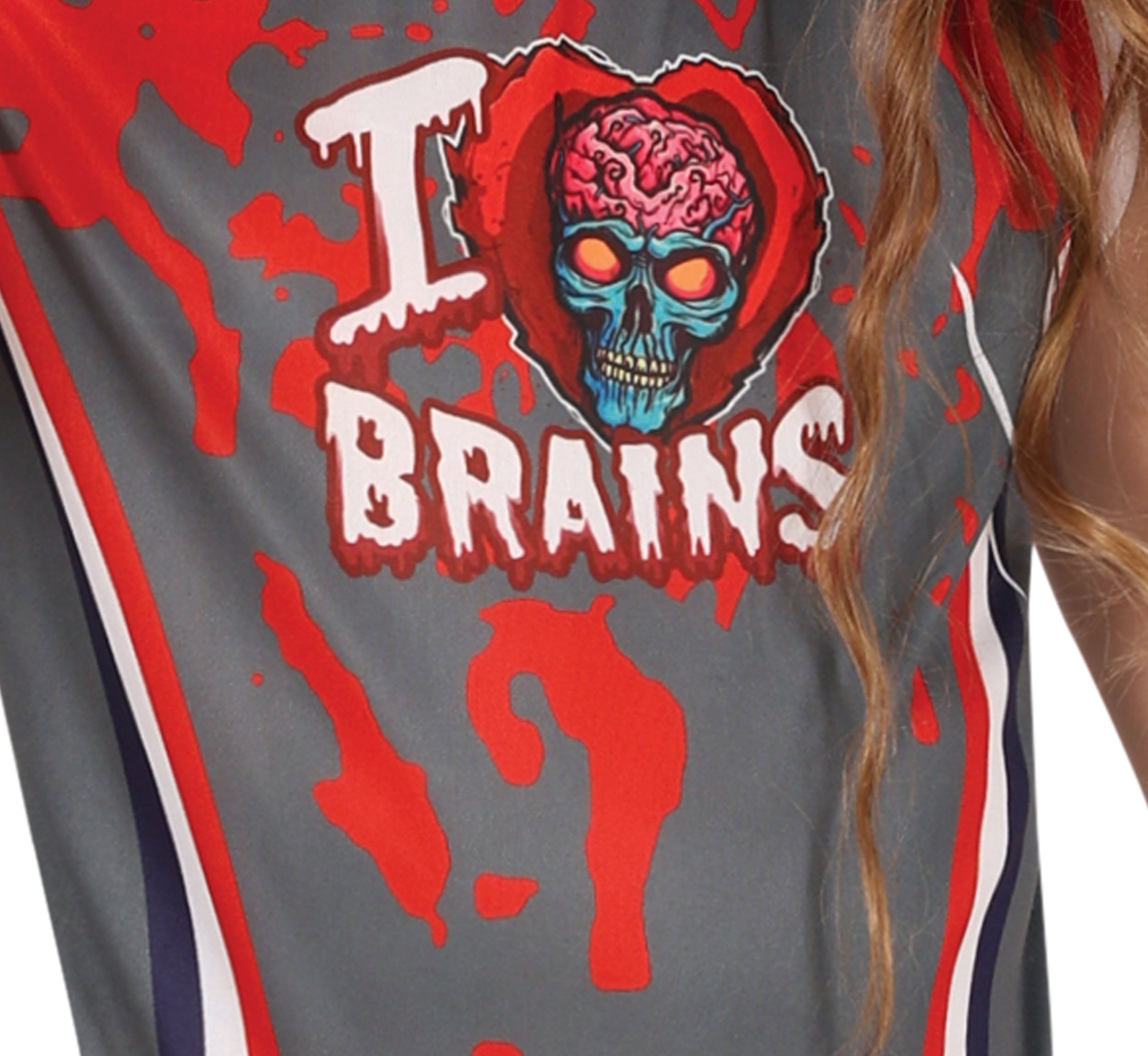 GP78351 – Zombie Sport Halloween Kostüm Grusel – Größe: 110/116, 128/134, 140/146 – Farbe: Grau