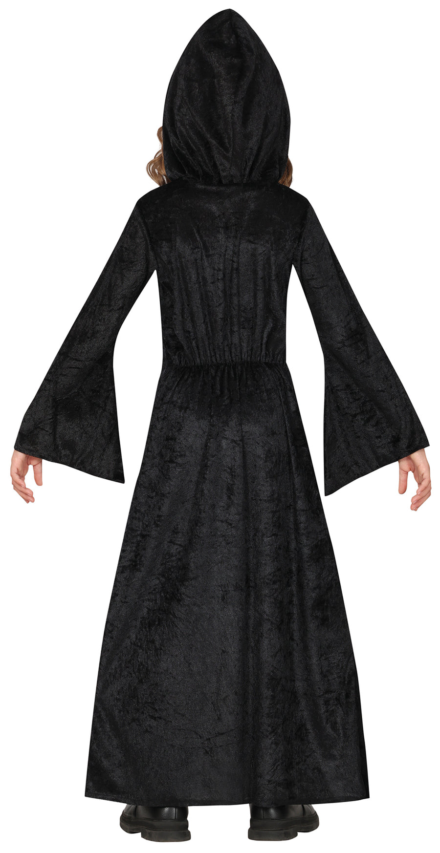 GP78354 – Mittelalter Prinzessin Kapuzenkleid – Größe: 110/116, 128/134, 140/146 – Farbe: Schwarz, Ansicht 2
