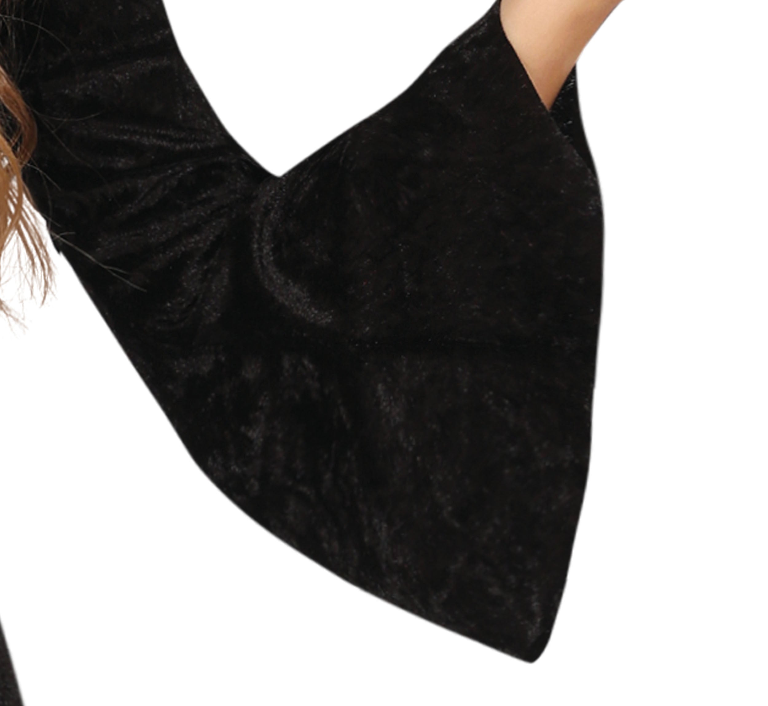 GP78354 – Mittelalter Prinzessin Kapuzenkleid – Größe: 110/116, 128/134, 140/146 – Farbe: Schwarz