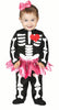 GP87650 – Halloween Skelett Tutu Jumpsuit Haarreif – Größe: 92/98 – Farbe: Schwarz