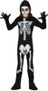 GP78711 – Skelett Halloween Jumpsuit Kostüm – Größe: 98/104 – Farbe: Schwarz