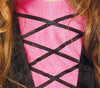 GP82566 – Hexe Rosa Kostüm Fantasie Märchenwald – Größe: 98/104 – Farbe: Pink