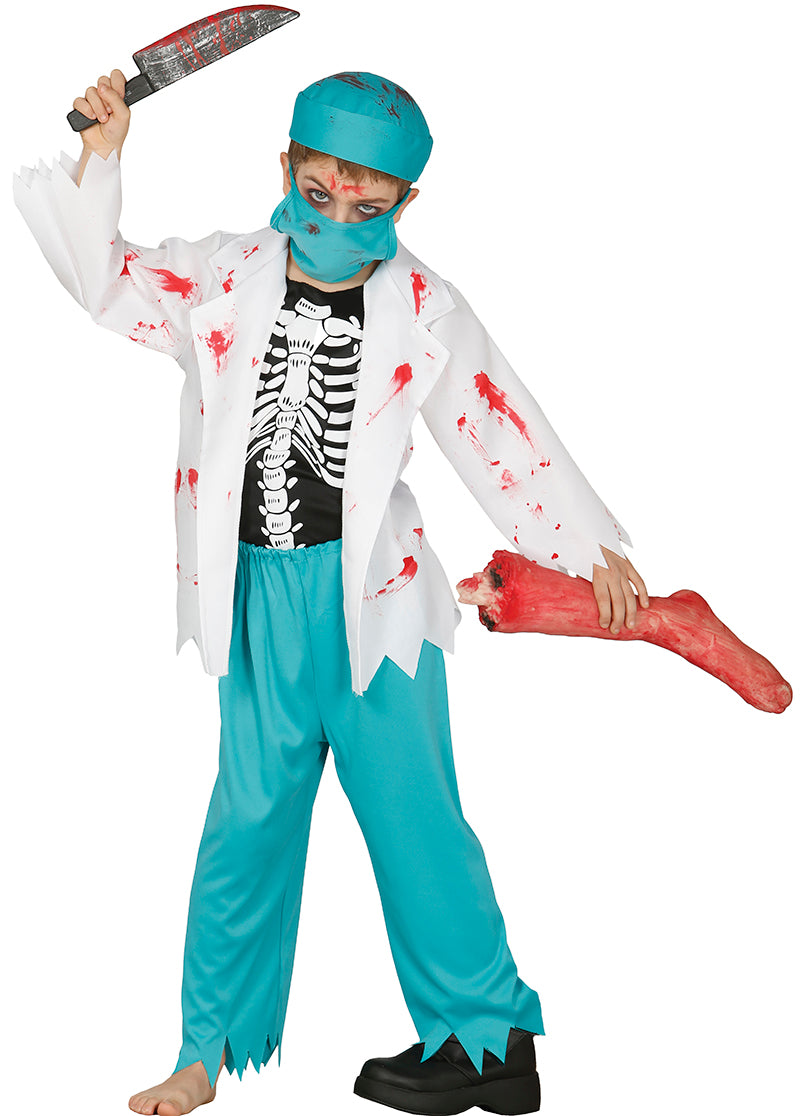 Zombie Arzt Kostüm für Kinder ab 6 Jahren