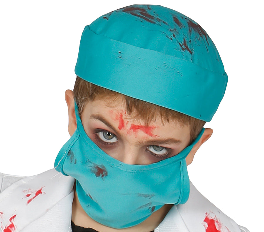 GP83147 – Zombie Arzt Halloween Kinderkostüm – Größe: 98/104 – Farbe: Blau, Ansicht 2
