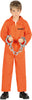 GP87367 – Dieb Orangener Sträfling Kostüm Halloween – Größe: 98/104 – Farbe: Orange
