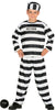 GP78401 – Dieb Outfit Schwarz Weiss Gestreift – Größe: 110/116, 128/134, 140/146, 98/104 – Farbe: Schwarz