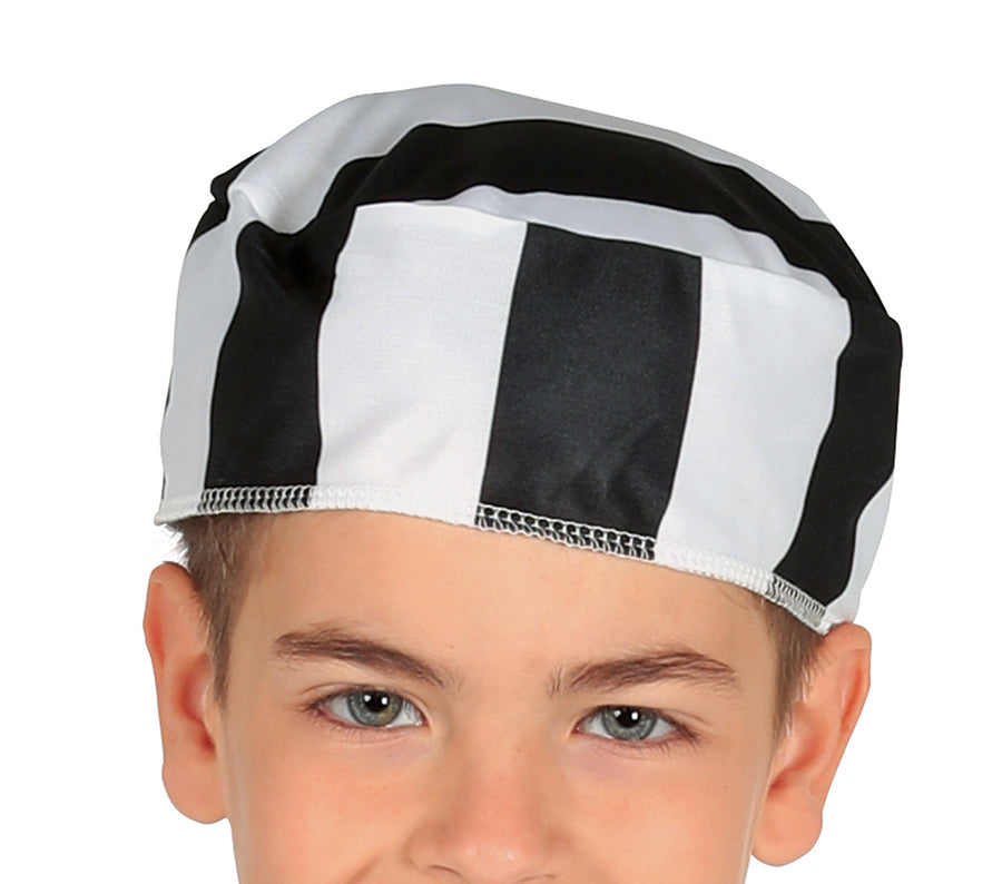 GP78401 – Dieb Outfit Schwarz Weiss Gestreift – Größe: 110/116, 128/134, 140/146, 98/104 – Farbe: Schwarz, Ansicht 2