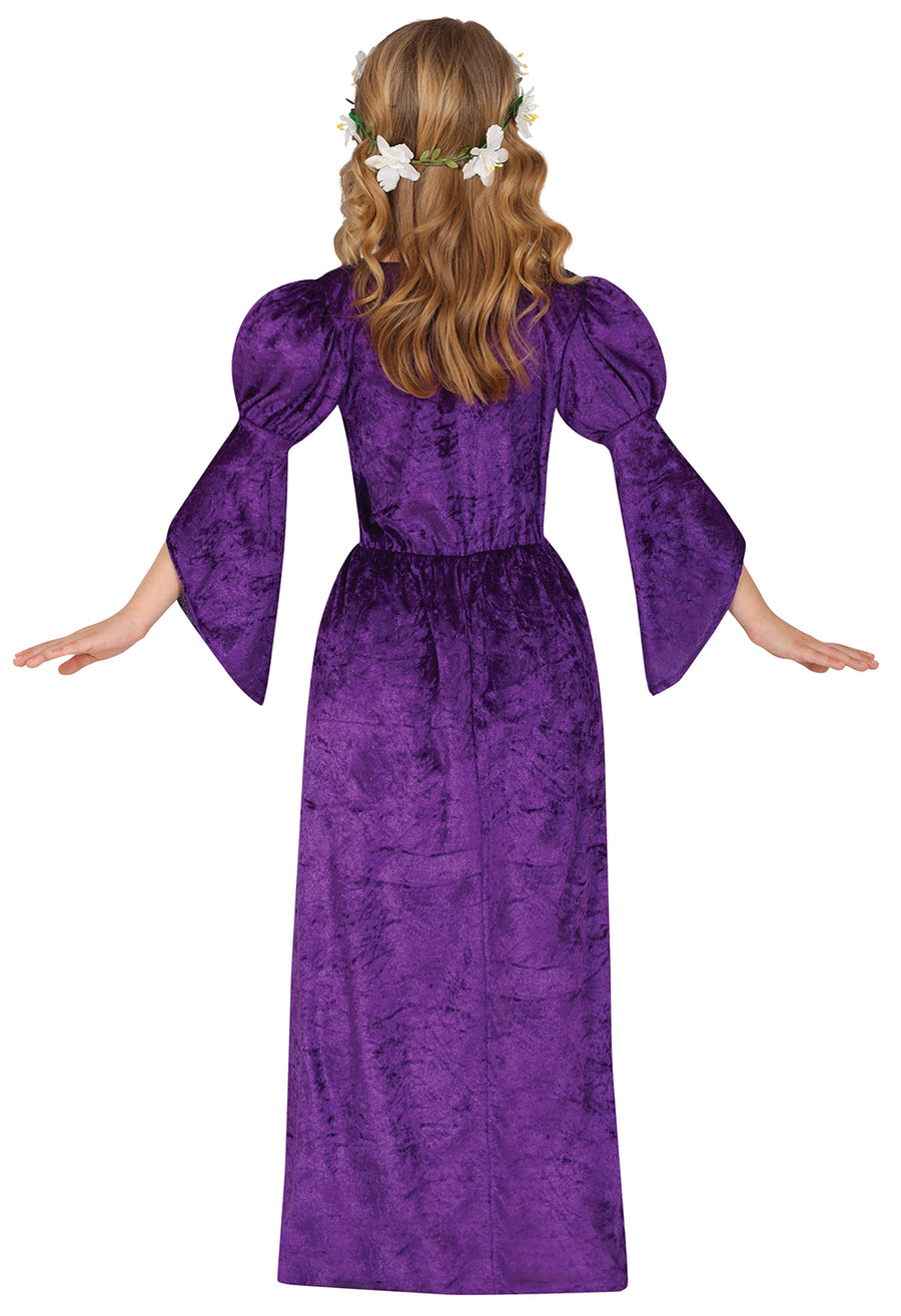 GP78415 – Prinzessin Mittelalter Kleid Purpur – Größe: 110/116, 128/134, 140/146 – Farbe: Lila, Ansicht 2