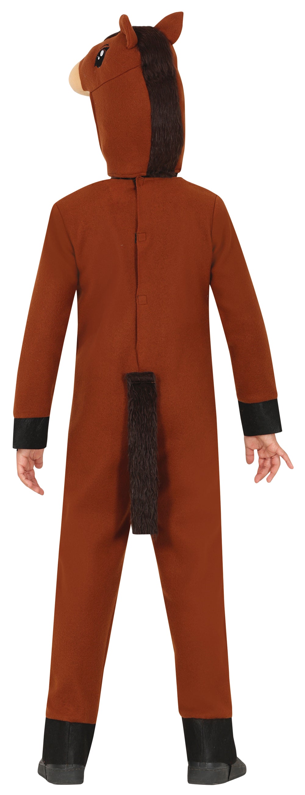 GP78425 – Pferde Kostüm Einteiler Braun Schwarz – Größe: 110/116, 128/134, 140/146 – Farbe: Braun