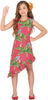 GP78431 – Sommerparadies Kleid Papagei Blumen Tropisch – Größe: 98/104, 110/116, 128/134, 140/146 – Farbe: Pink