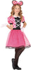 GP78435 – Maus Karneval Kostüm Rosa Punkte – Größe: 98/104, 110/116, 128/134 – Farbe: Pink